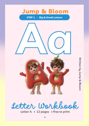 Letter A workbook cover