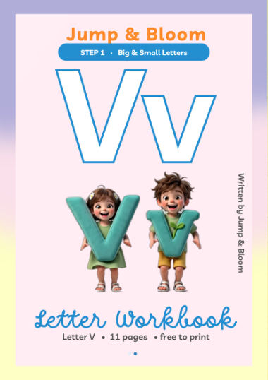 Letter V workbook cover